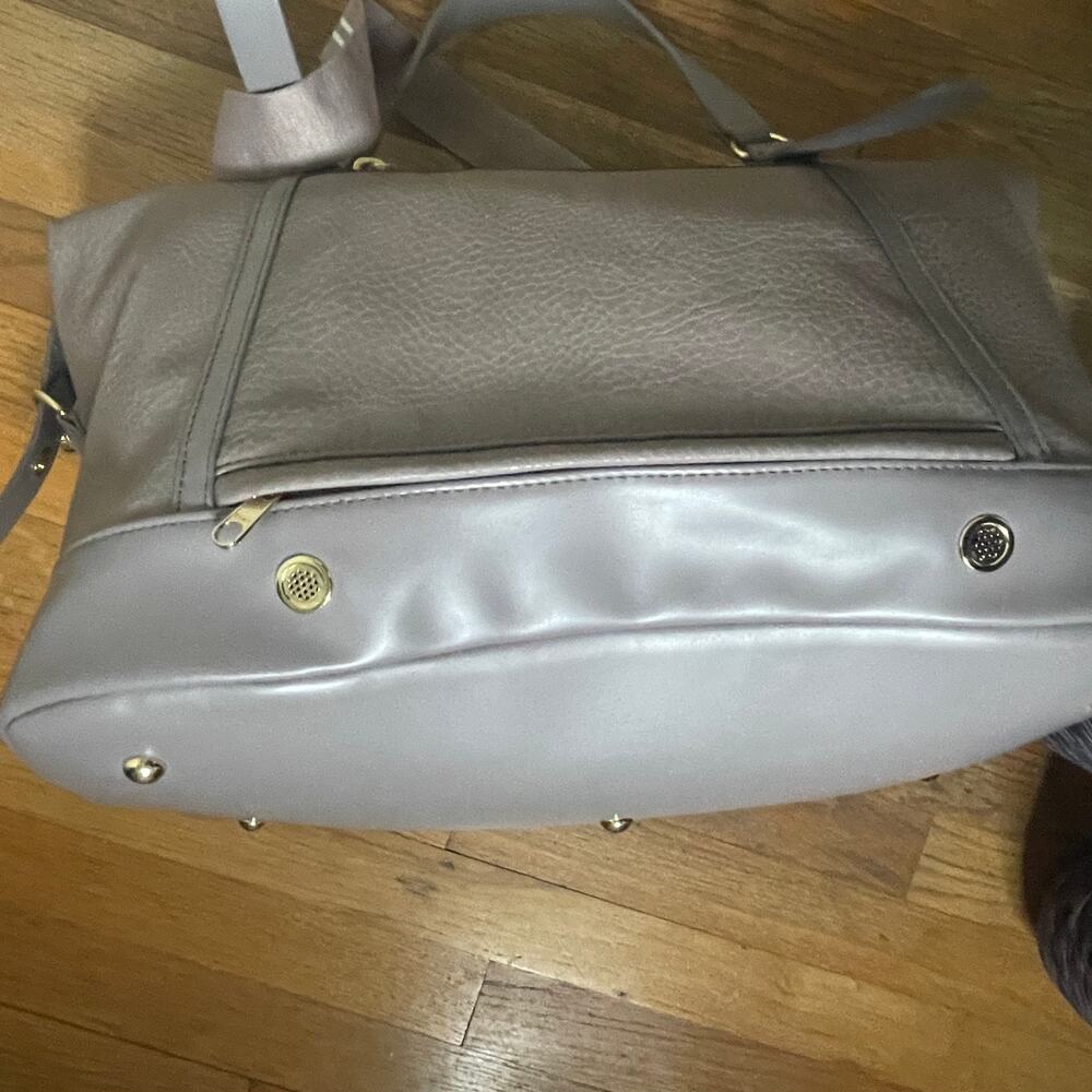 DKNY Rapture Weekender Boarding Bag in Taupe Faux Leather - Picture 12 of 16